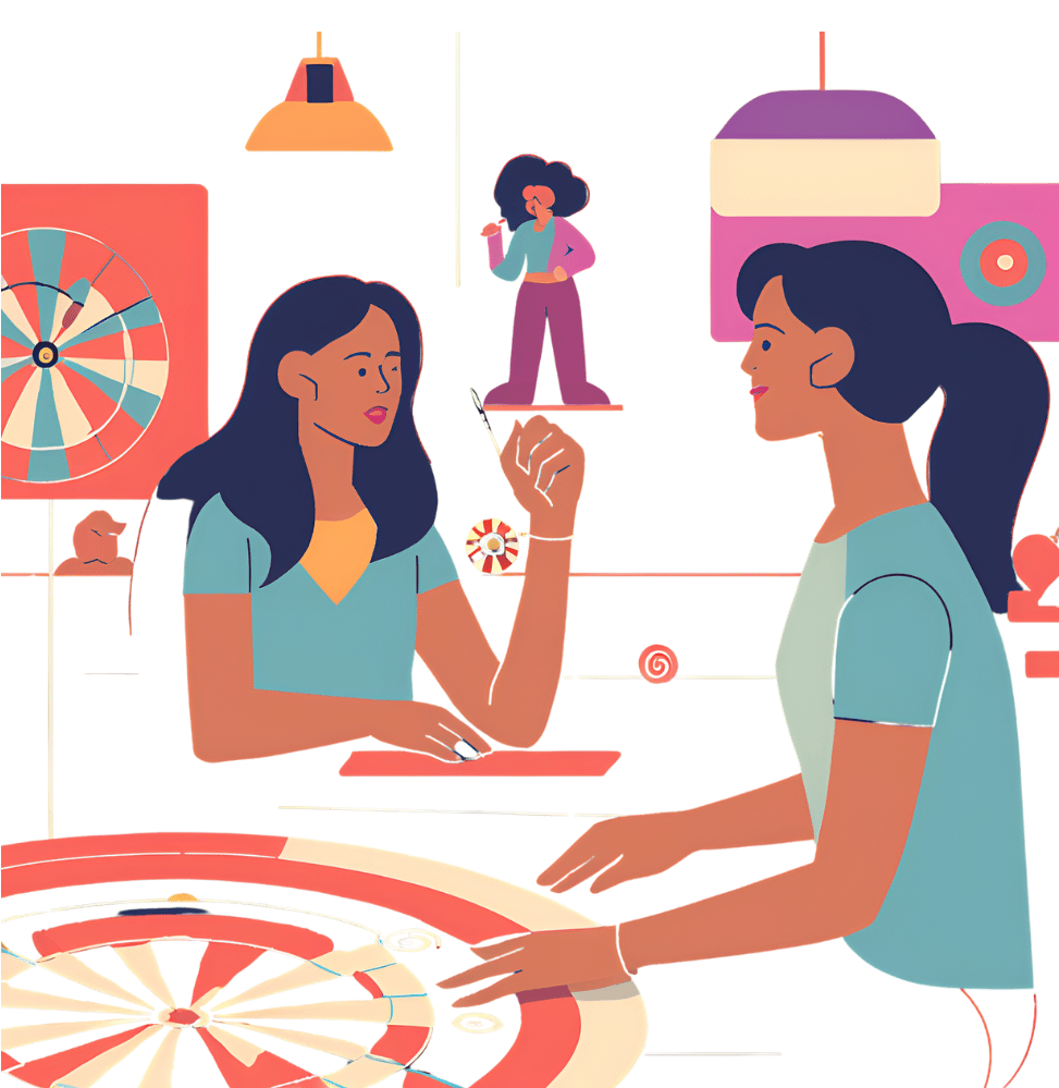 Coaching parental : Image représentant un parent et la psychologue ABA discutant des objectifs